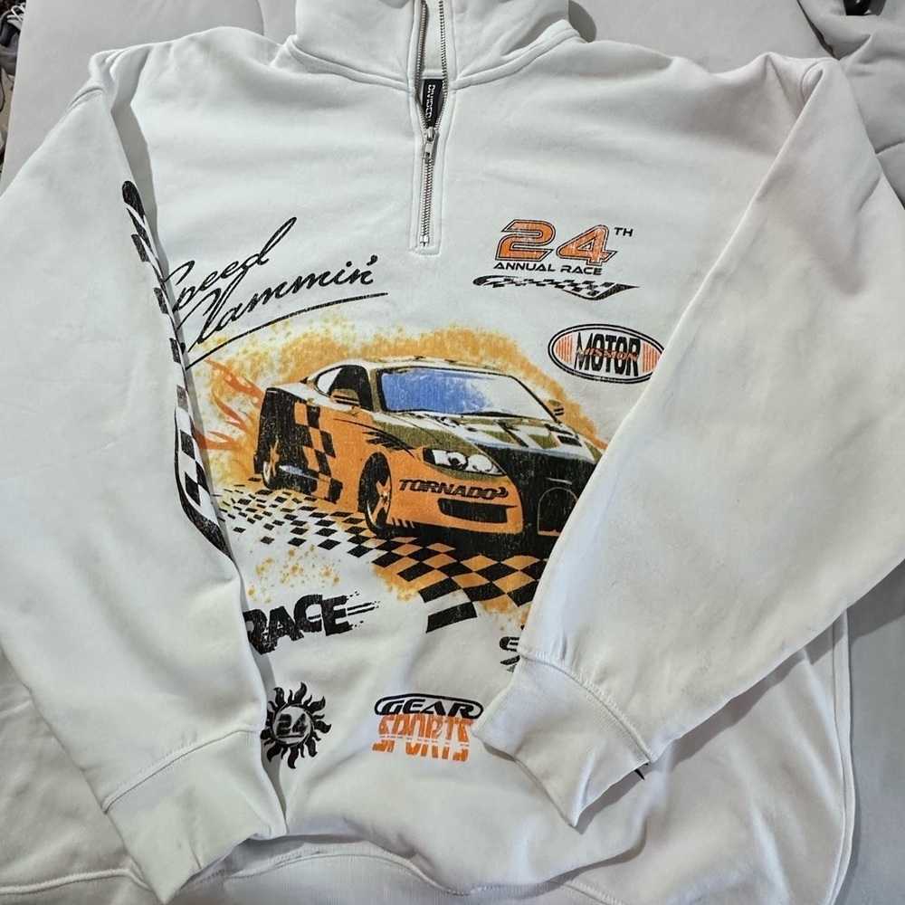 H&M Divided Racing Polo Sweatshirt Small - Picture 7 of 13